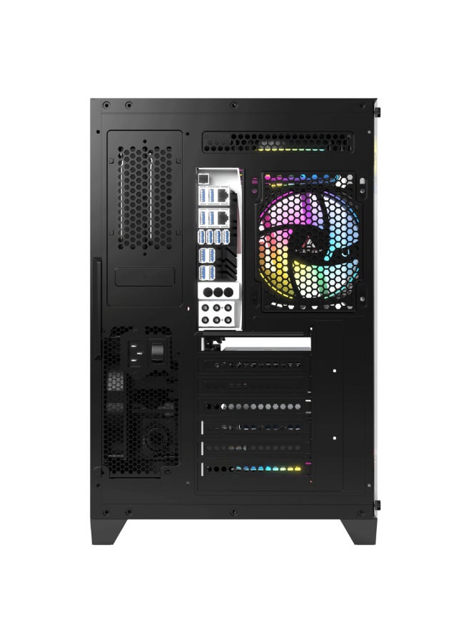 Emarat Gamers حاسوب الألعاب إمارات جيمرز – معالج إنتل كور i9-14900K، RTX 5080 16GB، 32GB DDR5 RGB، 2TB NVMe SSD، واي فاي، صندوق ACEGEEK Mercury R425 Pro زجاج أسود 7 مراوح RGB ATX - Image 5